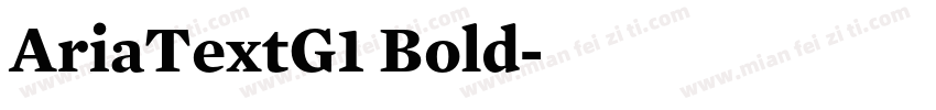 AriaTextG1 Bold字体转换